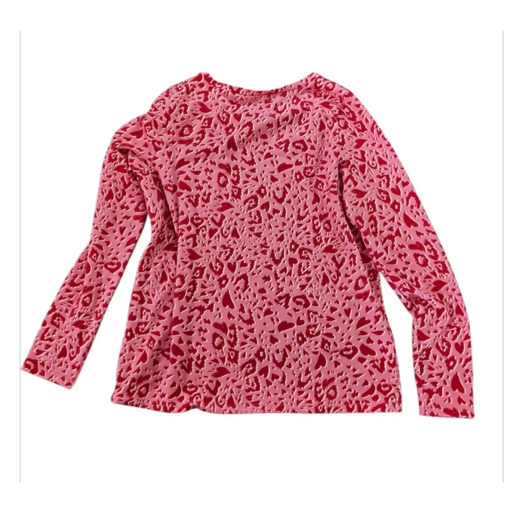 Loft Outlet Sleepwear Set Red & Pink Animal Print/Hearts Top Size S, Shorts M - Picture 2 of 15